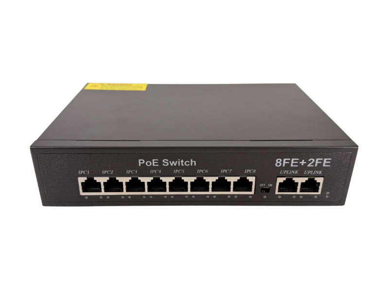 Longline 100mbps 10 Ports (8 PoE + 2 UP LINK) Unmanaged POE Switch